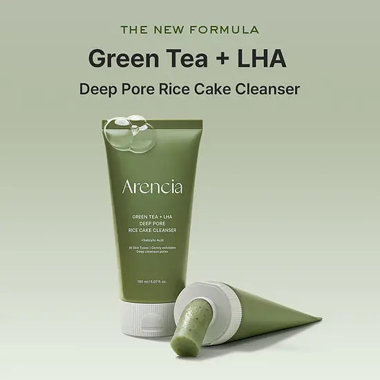 Arencia - Green Tea + LHA Deep Pore Rice Cake Cleanser