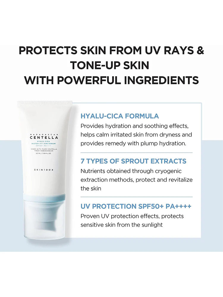 SKIN1004 Madagascar Centella Hyalu-Cica Water-Fit Sun Serum SPF50+ PA++++ (50ml)