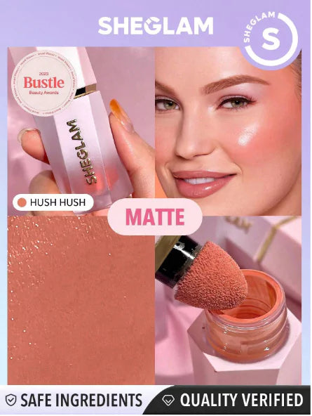 SHE GLAM-COLOR BLOOM LIQUID BLUSH MATTE FINISH