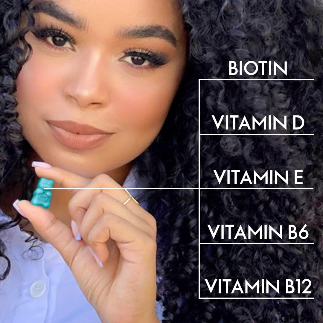 Sugar Bear Hair - Hair Vitamins, 60 Veggie Gummies, Prevents Loss of Hair