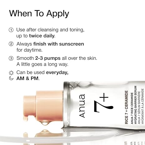 ANUA RICE CERAMIDE 7 HYDRATING BARRIER SERUM