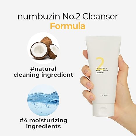 numbuzin No.2 Cleansing Foam | Deep Clean Fresh Cream Cleanser | Foam Cleanser