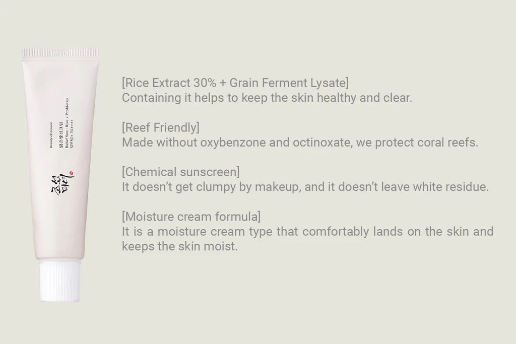 BEAUTY OF JOSEON | Relief Sun : Rice + Probiotics (SPF50+ PA++++)