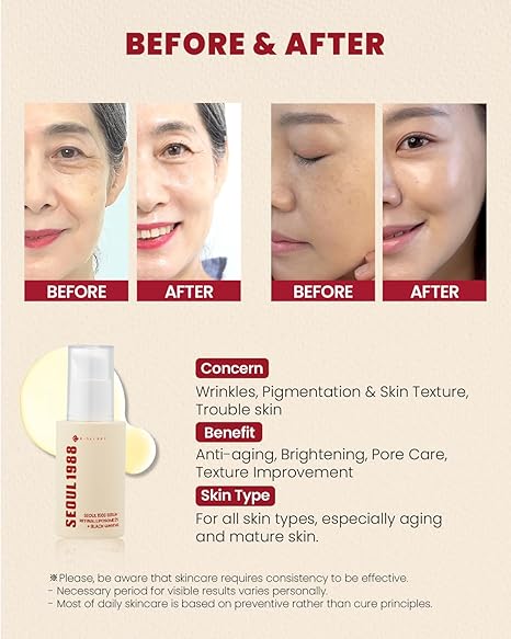 KSECRET SEOUL 1988 Serum – Retinal Liposome 2% + Black Ginseng | Anti-Aging & Skin Renewal