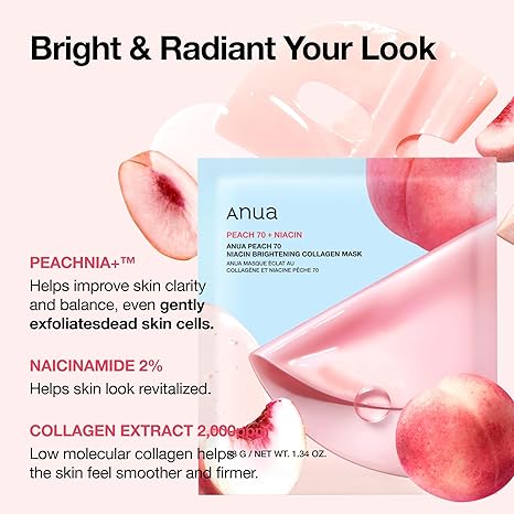 Anua Peach 70+ Niacin Brightening Collagen Mask