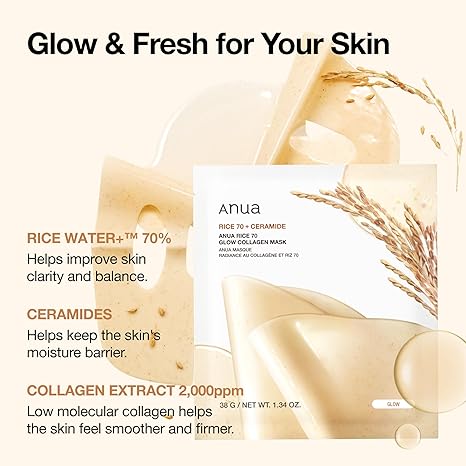 ANUA Rice 70 Glow Collagen Mask