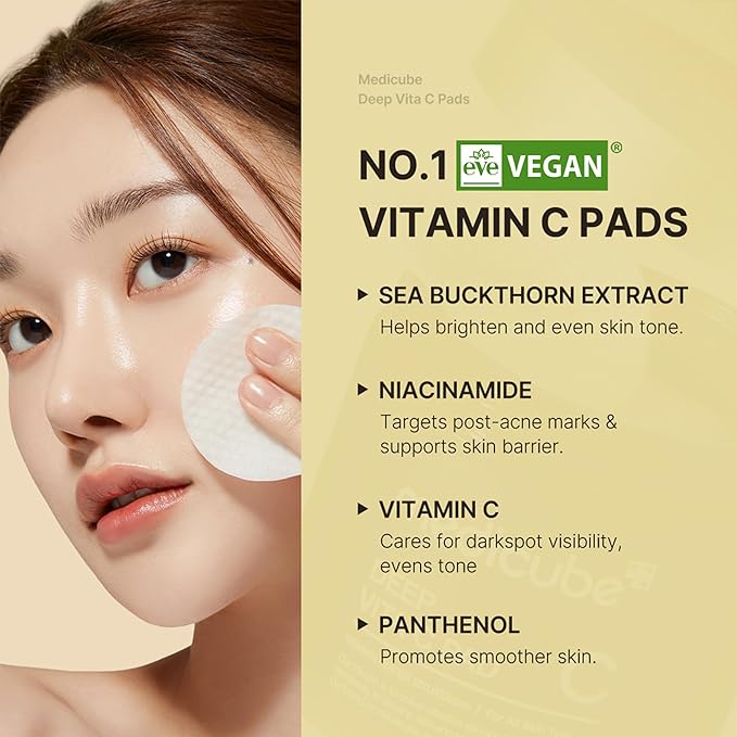 Medicube Deep Vita C Facial Pads | Vitamin C Toner Pads
