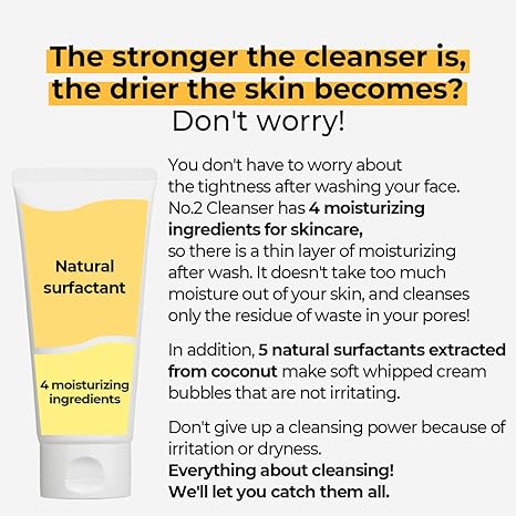 numbuzin No.2 Cleansing Foam | Deep Clean Fresh Cream Cleanser | Foam Cleanser