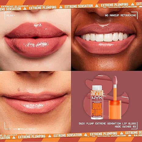 NYX | Professional Make Up| Duck Plump High Pigment Plumping Lip Gloss - 15 Twice The Spice- Spiced Red
