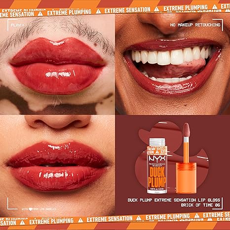 NYX | Professional Make Up| Duck Plump High Pigment Plumping Lip Gloss - 15 Twice The Spice- Spiced Red