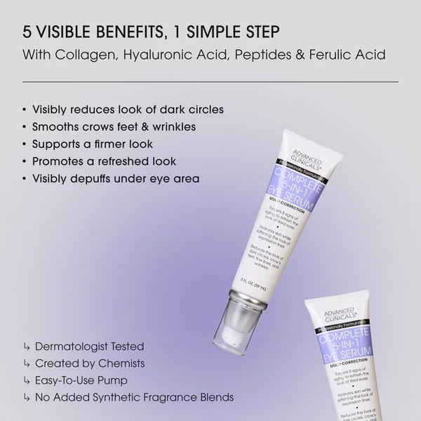 Advance Clinicals Complete 5 in 1 Eye Serum – Multi-Correction Eye Treatment