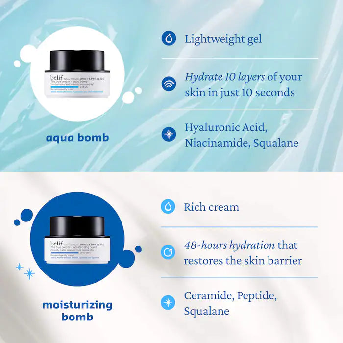Belif The True Cream Aqua Bomb with Hyaluronic Acid and Niacinamide