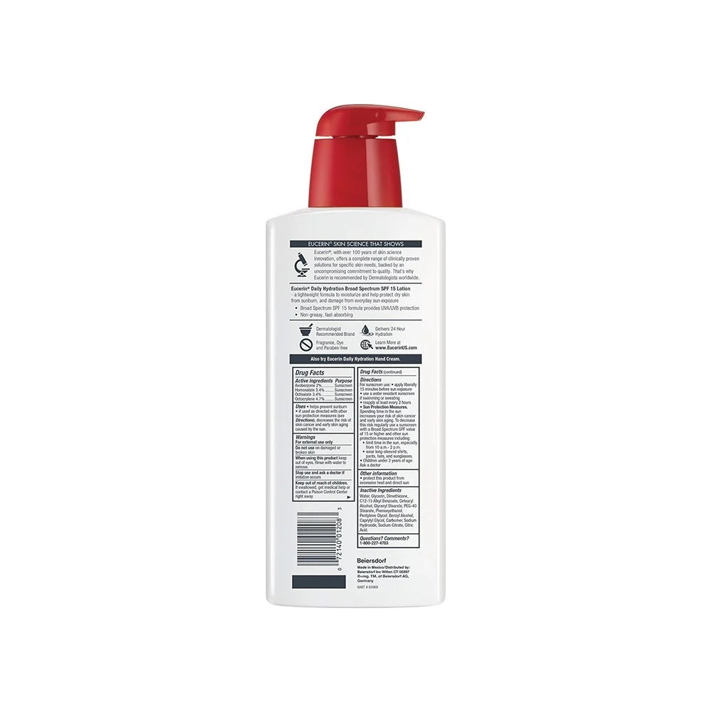 Eucerin Daily Hydration Lotion SPF 15 | 2-in-1 Moisturizer & Sunscreen