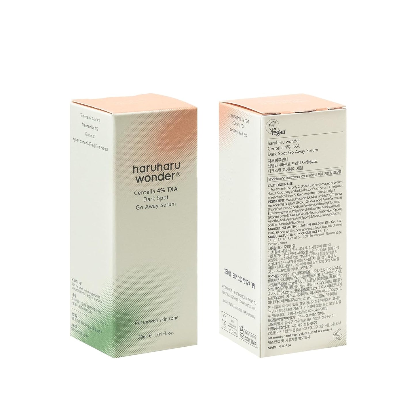 HaruHaru Wonder-Centella 4% TXA Dark Spot Go Away Serum, 30ml