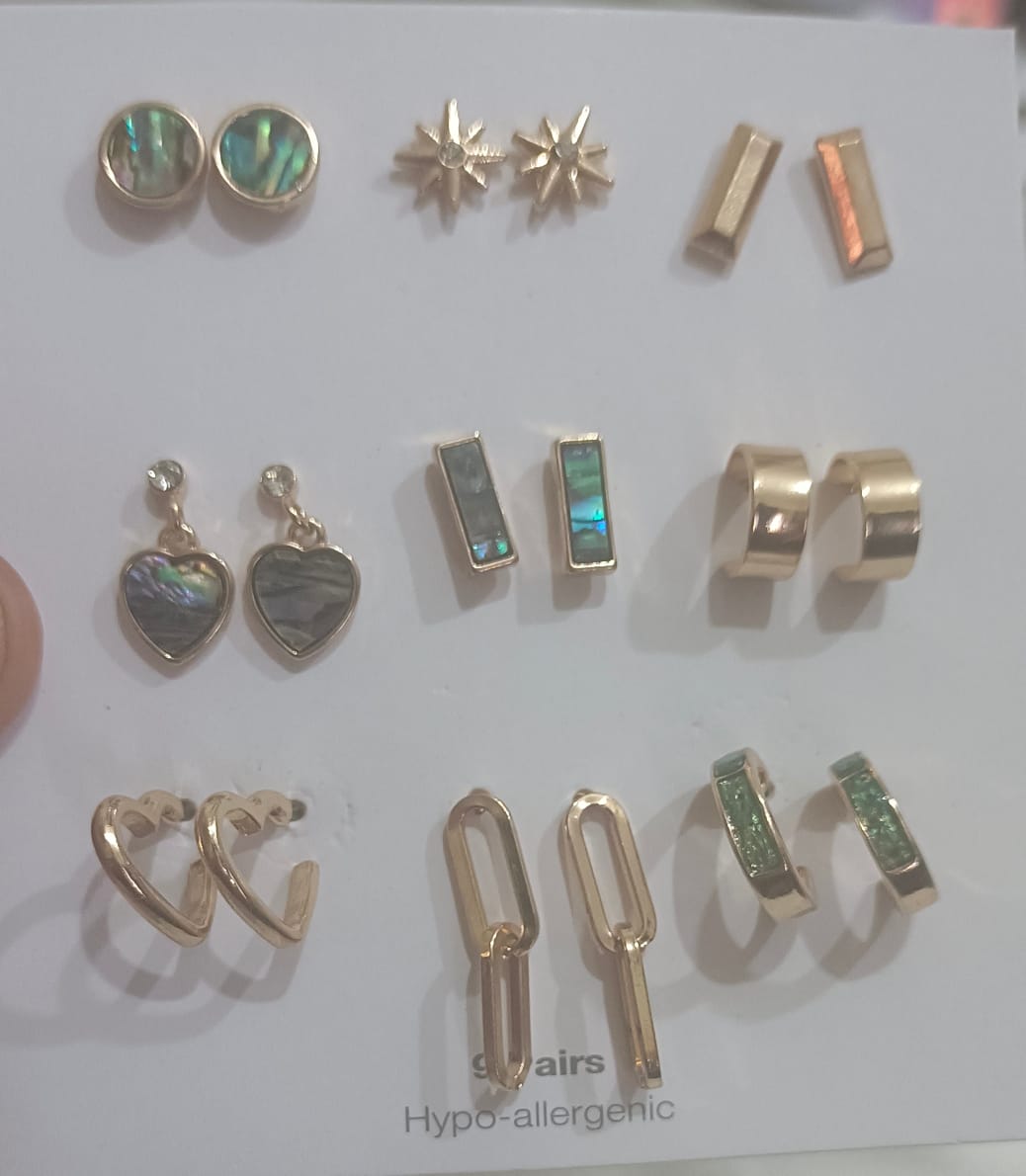 Ardene | Hypoallergenic 9-Pair Earring Set