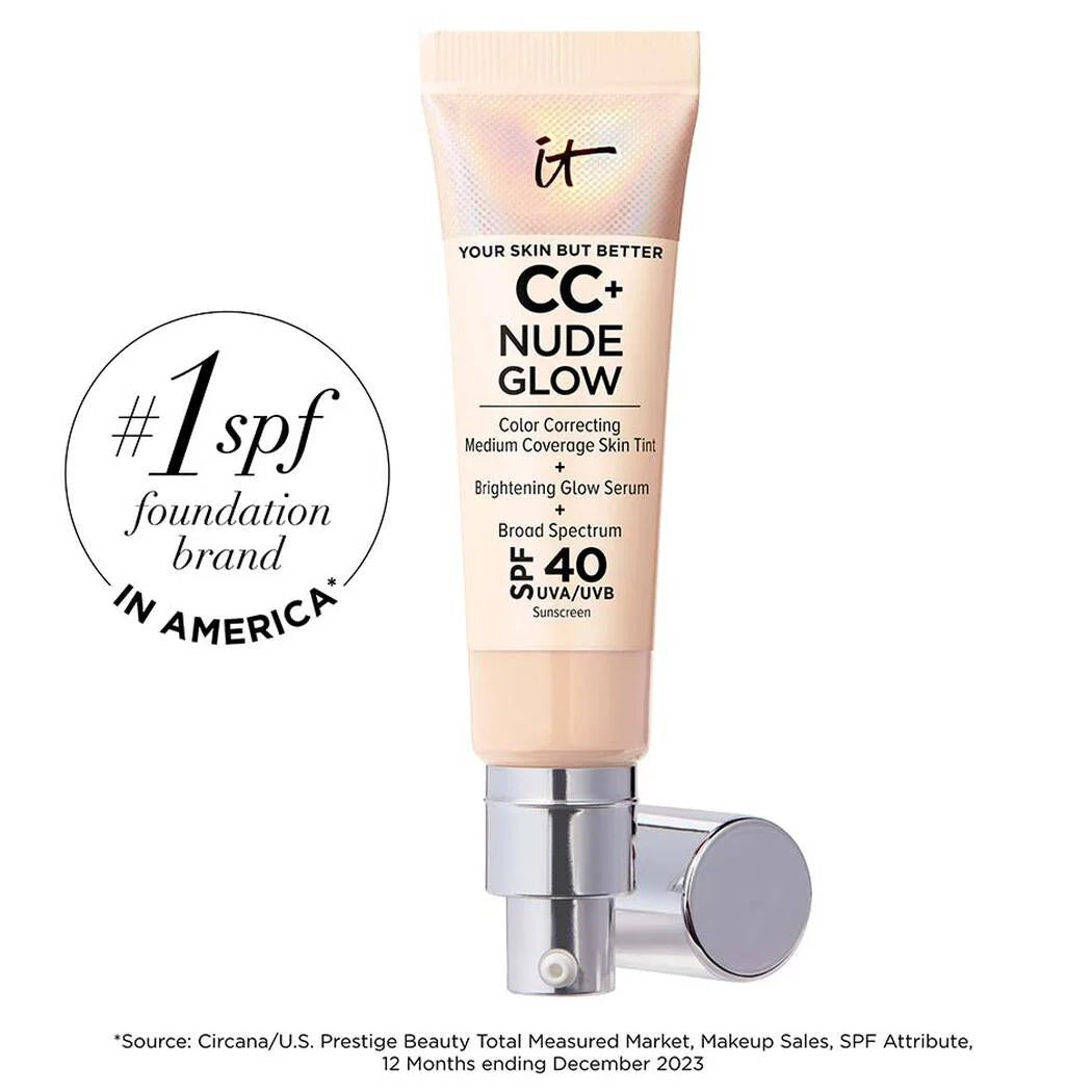 iT Cosmetics-CC+ Nude Glow Lightweight Foundation + Glow Serum with SPF 40