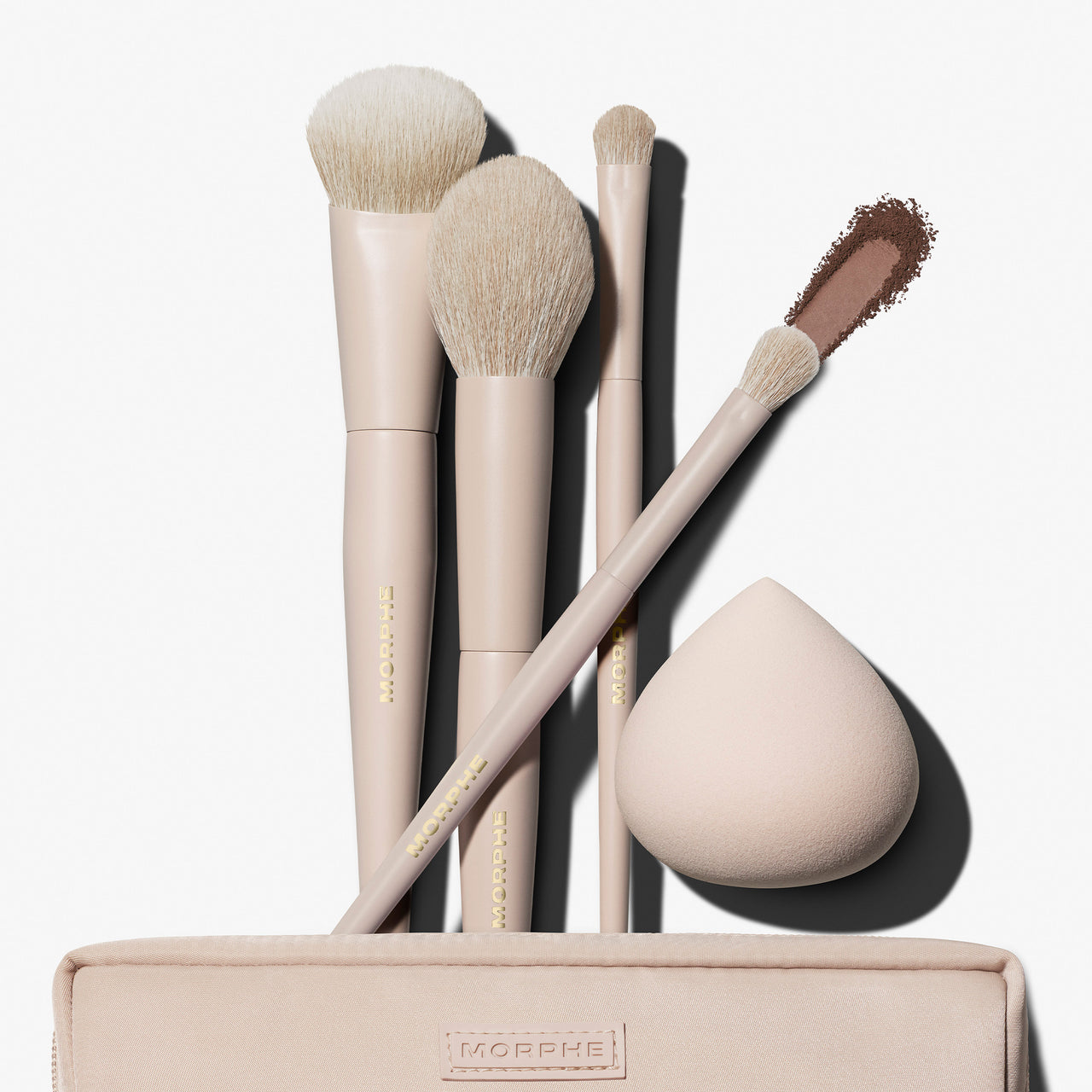 Morphe Oat Latte 5-Piece Face & Eye Brush Set