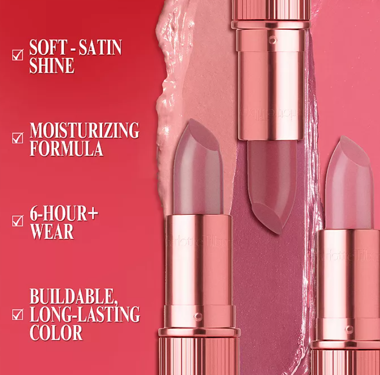 Charlotte Tilbury | Charlotte's Hollywood Beauty Icon Lipstick K.I.S.S.I.N.G -90's Pink