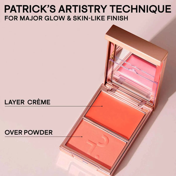 PATRICK TA Mini Major Headlines Double-Take Crème & Powder Blush Duo Set