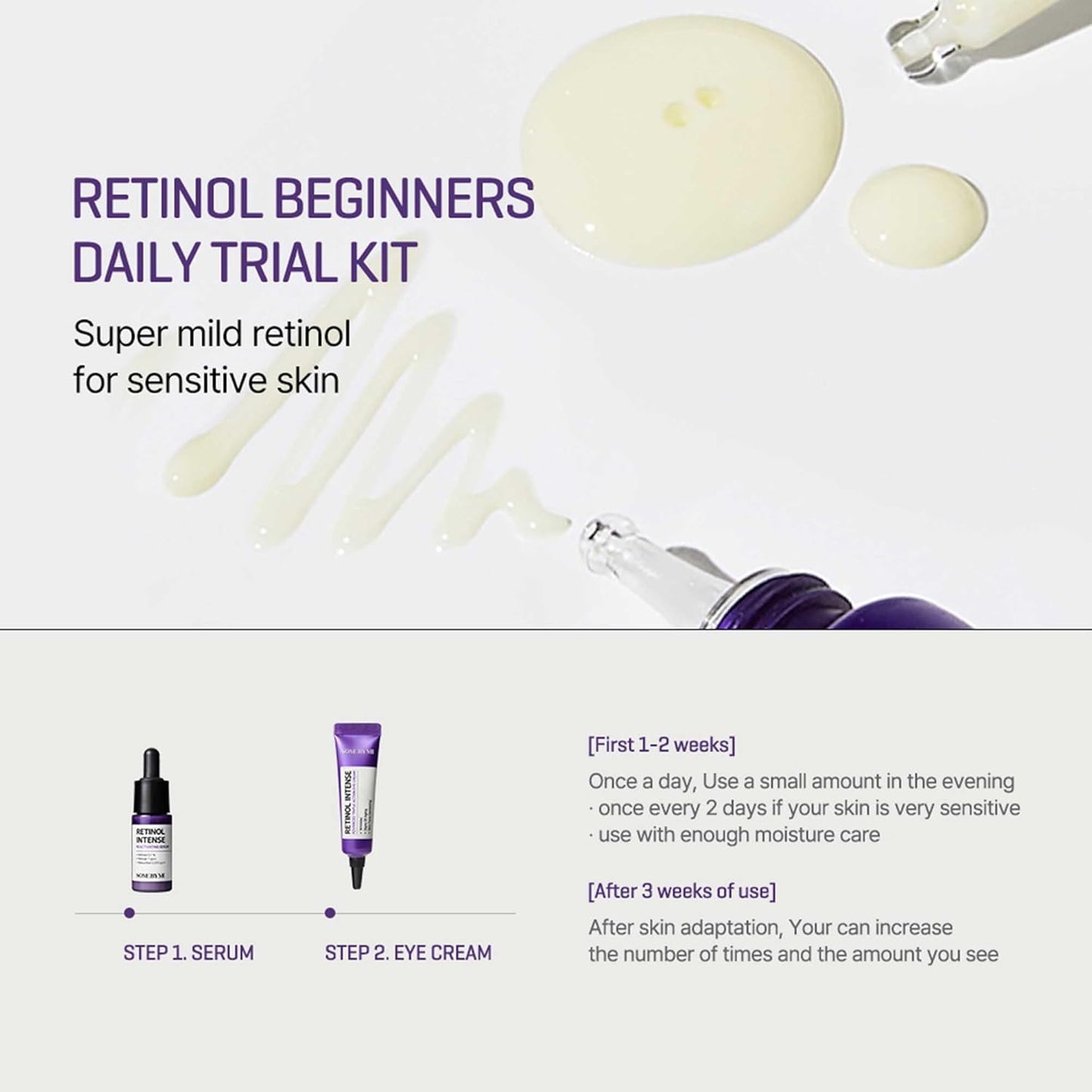 SOME BY MI - Retinol Intense Trial Kit - Serum and Eye Cream, 0.33Oz
