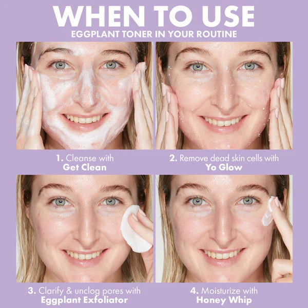 WISHFUL Eggplant Exfoliator: 9.5% AHA, BHA & PHA Pore Clarifying Daily Toner