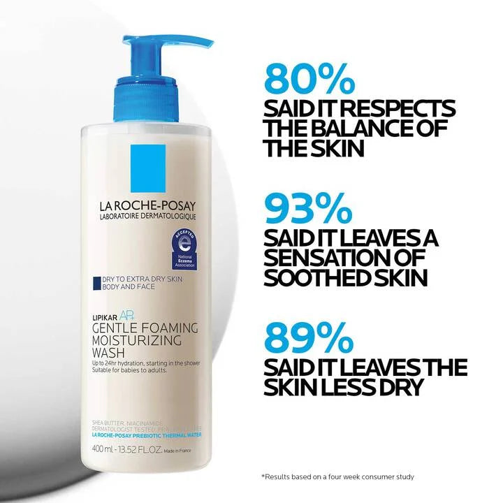 La Roche-Posay Lipikar Wash AP+ Gentle Foaming Moisturizing Body & Face Wash