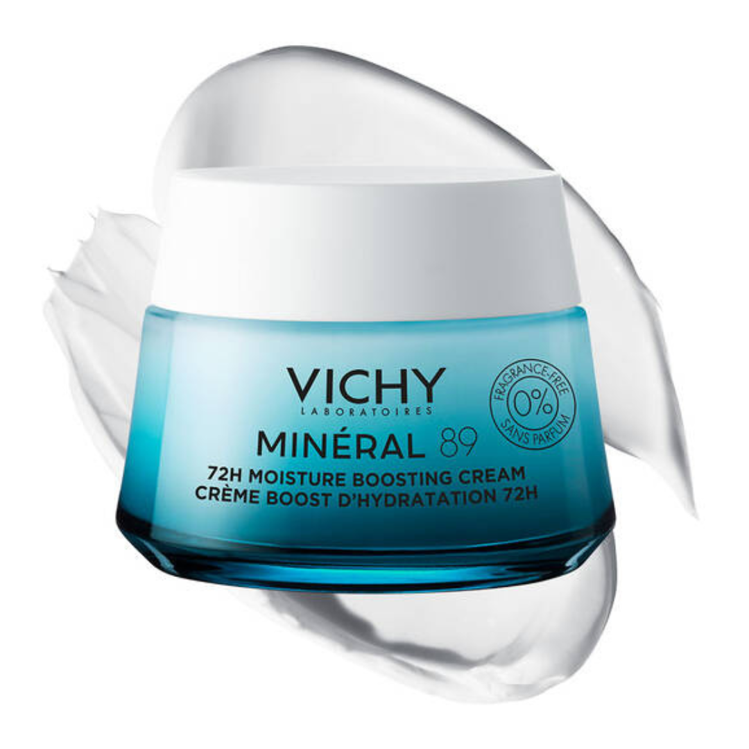 Vichy | Innovation | Mineral 89 | 72H Moisture Boosting Cream | Fragrance Free | Pure Hyaluronic Acid + Minerals