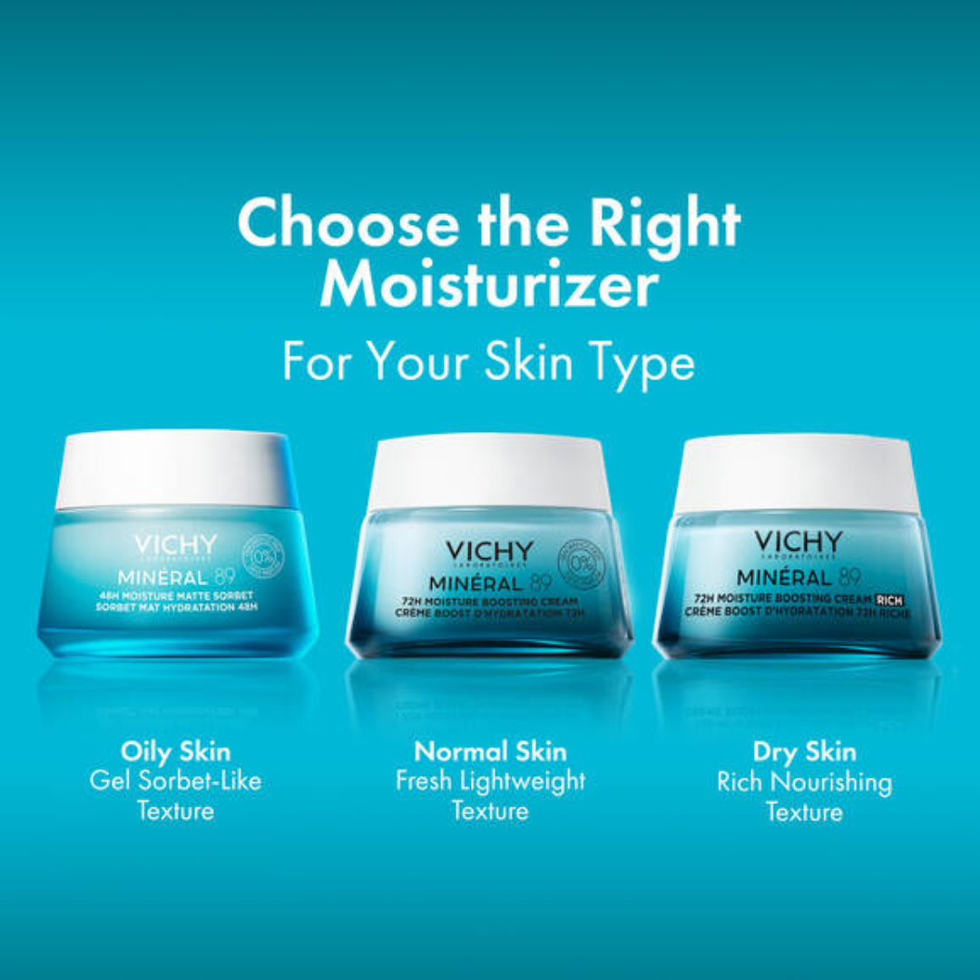 Vichy | Innovation | Mineral 89 | 72H Moisture Boosting Cream | Fragrance Free | Pure Hyaluronic Acid + Minerals