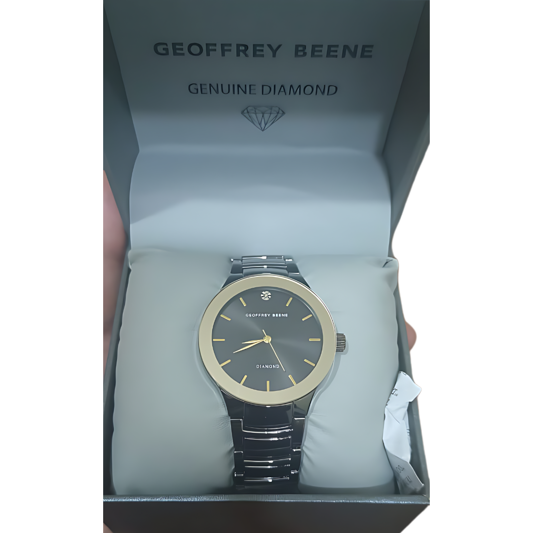 Geoffrey Beene | Men's Gunmetal/Gold Bracelet Watch - GB8087GUGD
