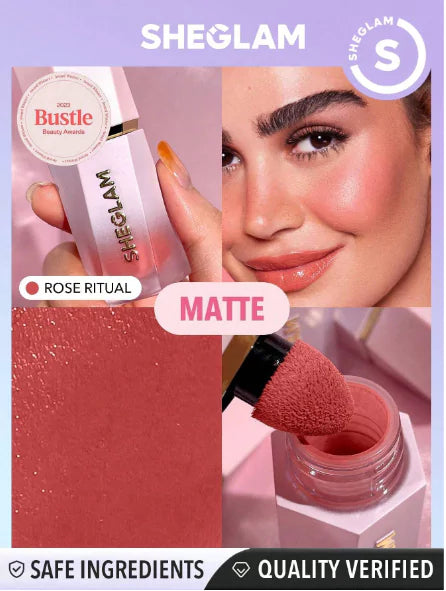 SHE GLAM-COLOR BLOOM LIQUID BLUSH MATTE FINISH