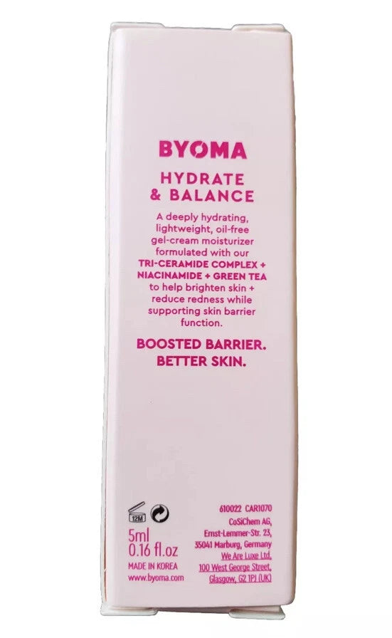 Share BYOMA Moisturizing Gel Cream Niacinamide Green Tea Mini Travel Trial Size .16oz