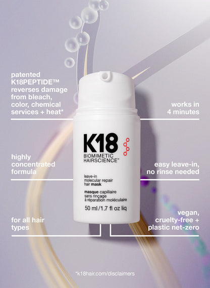 K18 Biomimetic Hair science – Leave-In Molecular Repair Hair Mask