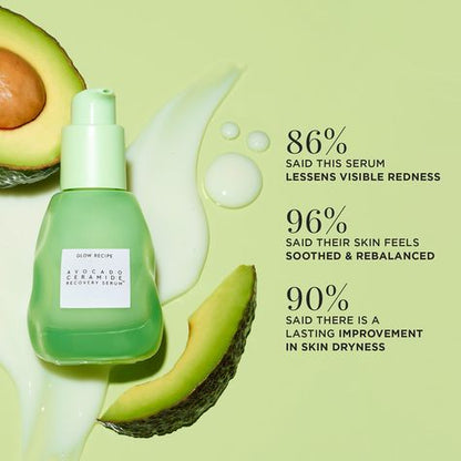 Glow Recipe | Avocado Ceramide Recovery Serum | Barrier Rescue + Redness Relief