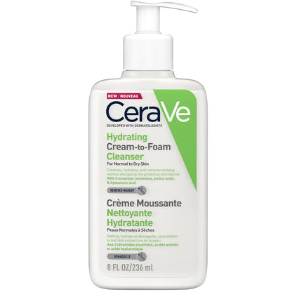 CERAVE-Hydrating Cream-to-Foam Cleanser