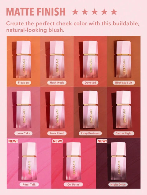 SHE GLAM-COLOR BLOOM LIQUID BLUSH MATTE FINISH