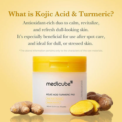 Medicube - Kojic Acid Tumeric Toner Pad