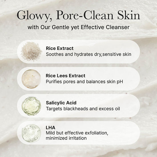 Arencia - Rice + LHA Pore Control Rice Cake Cleanser