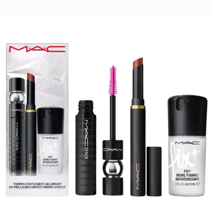 MAC Thermo-Status Best-Sellers Kit Lip/Eye/Skin Kit (Lipstick, Mascara, Mini Setting Spray)