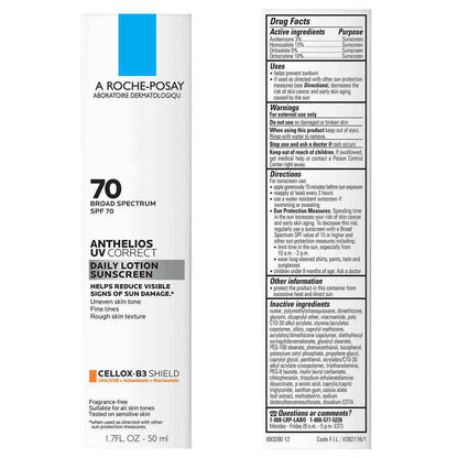 LA ROSHE POSAY-Anthelios UV Correct Face Sunscreen SPF 70 With Niacinamide-50 ML