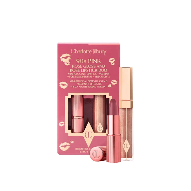 CHARLOTTE TILBURY - K.I.S.S.I.N.G Lipstick and Lip Gloss Duos - 90's Pink