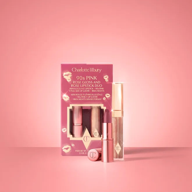 CHARLOTTE TILBURY - K.I.S.S.I.N.G Lipstick and Lip Gloss Duos - 90's Pink