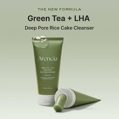 Arencia - Green Tea + LHA Deep Pore Rice Cake Cleanser