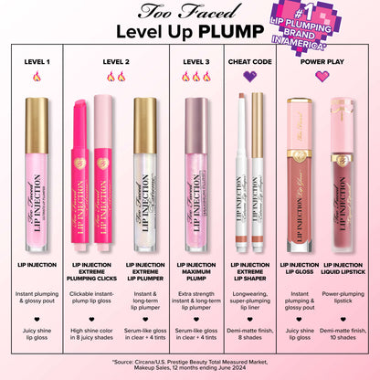 Too Faced Lip Injection Power Plumping Cream Longwear Liquid Lipstick