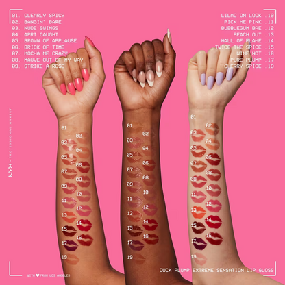 NYX | Professional Make Up| Duck Plump High Pigment Plumping Lip Gloss - 15 Twice The Spice- Spiced Red