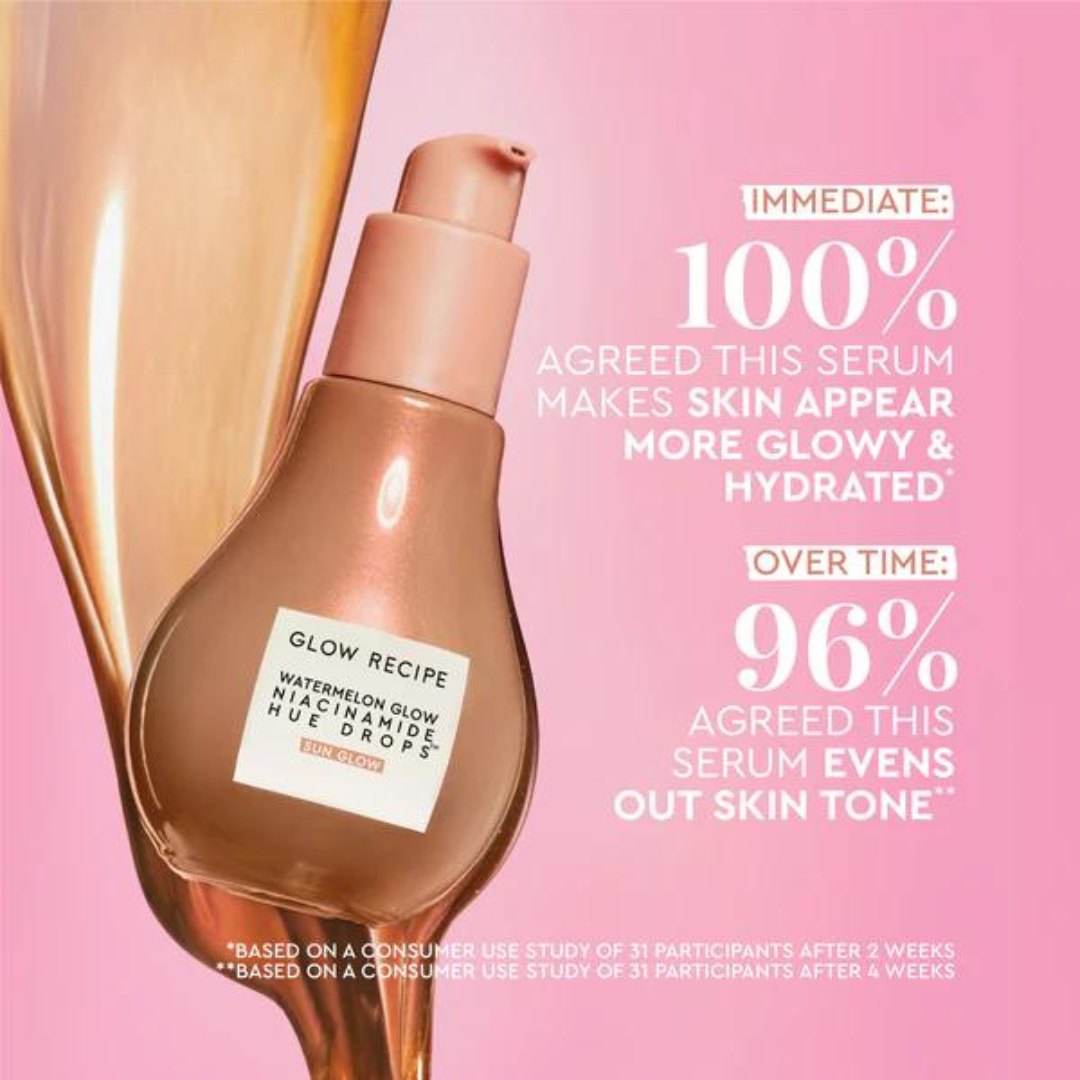 Glow Recipe | Watermelon Glow Niacinamide Hue Drops | Ultimate Glow + Brightening