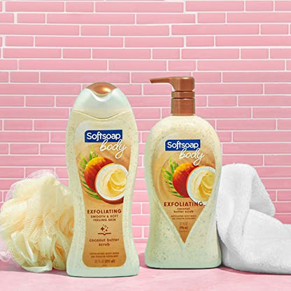 Softsoap |  Coconut Butter Scent Body Wash Exfoliating Scrub