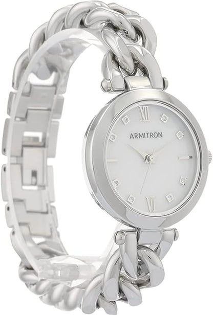 Armitron |  Women's Genuine Crystal Accented Chain Bracelet Watch