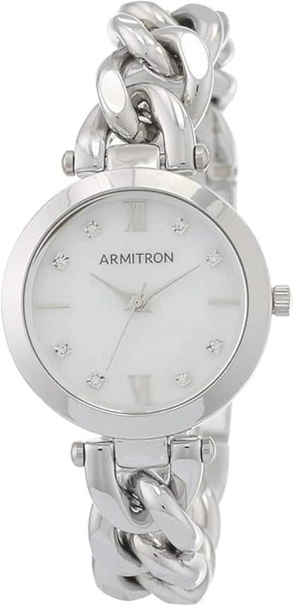 Armitron |  Women's Genuine Crystal Accented Chain Bracelet Watch