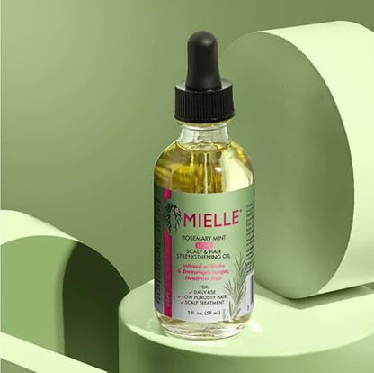 Mielle Organics Rosemary Mint Light Scalp &amp; Hair Strengthening Oil, 2 Ounce