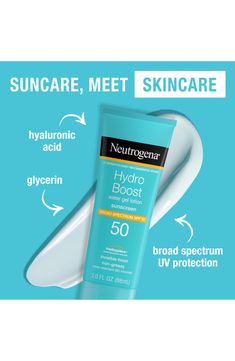 Neutrogena Hydro Boost Moisturizing Water Gel Sunscreen Lotion with Broad Spectrum SPF 50